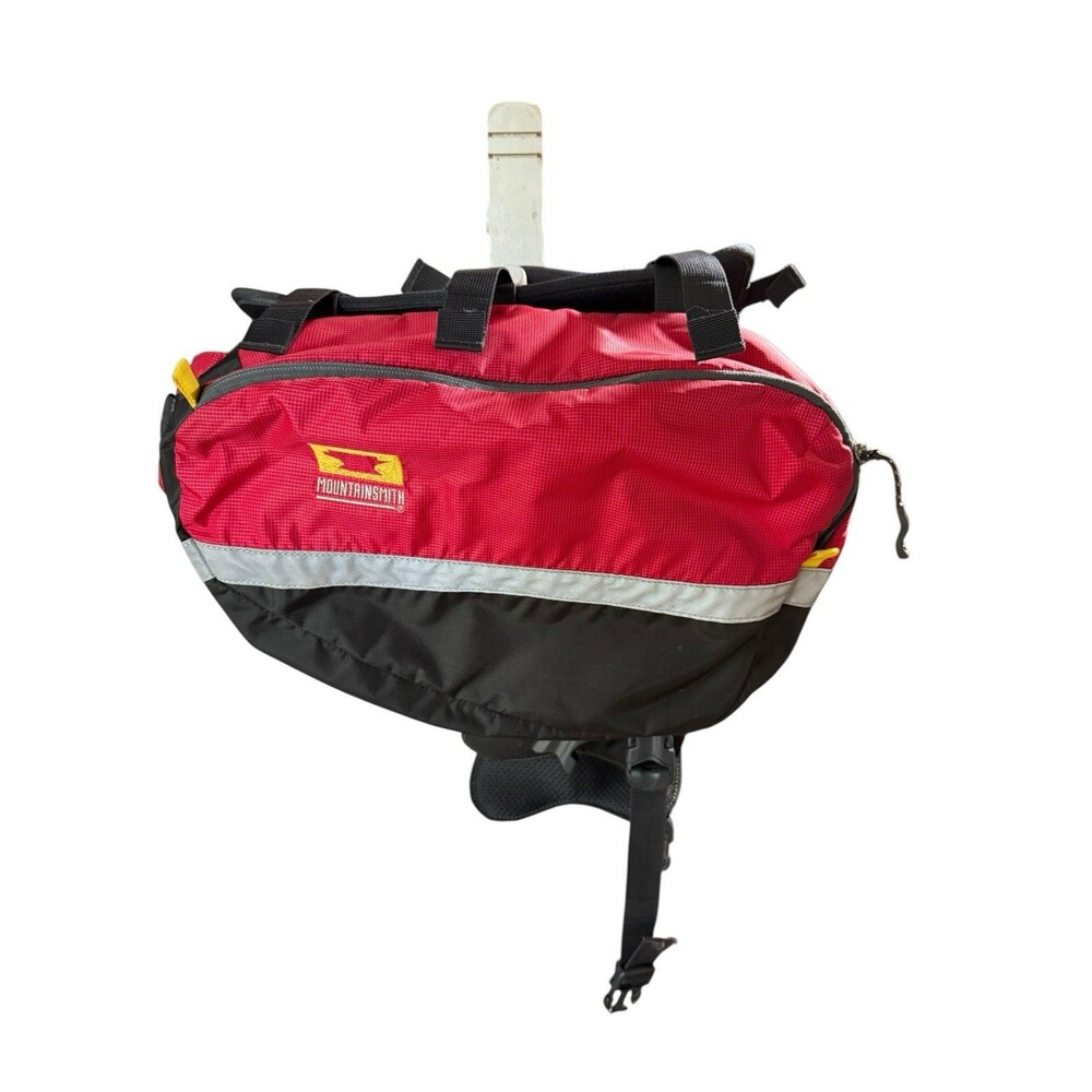Mountainsmith K9 Dog Pack 2 Hiking Large 80-120lbs Dog Red Black Kodra Nylon 20L